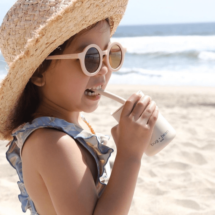 Silicone Cup With Lid + Straw | Sand