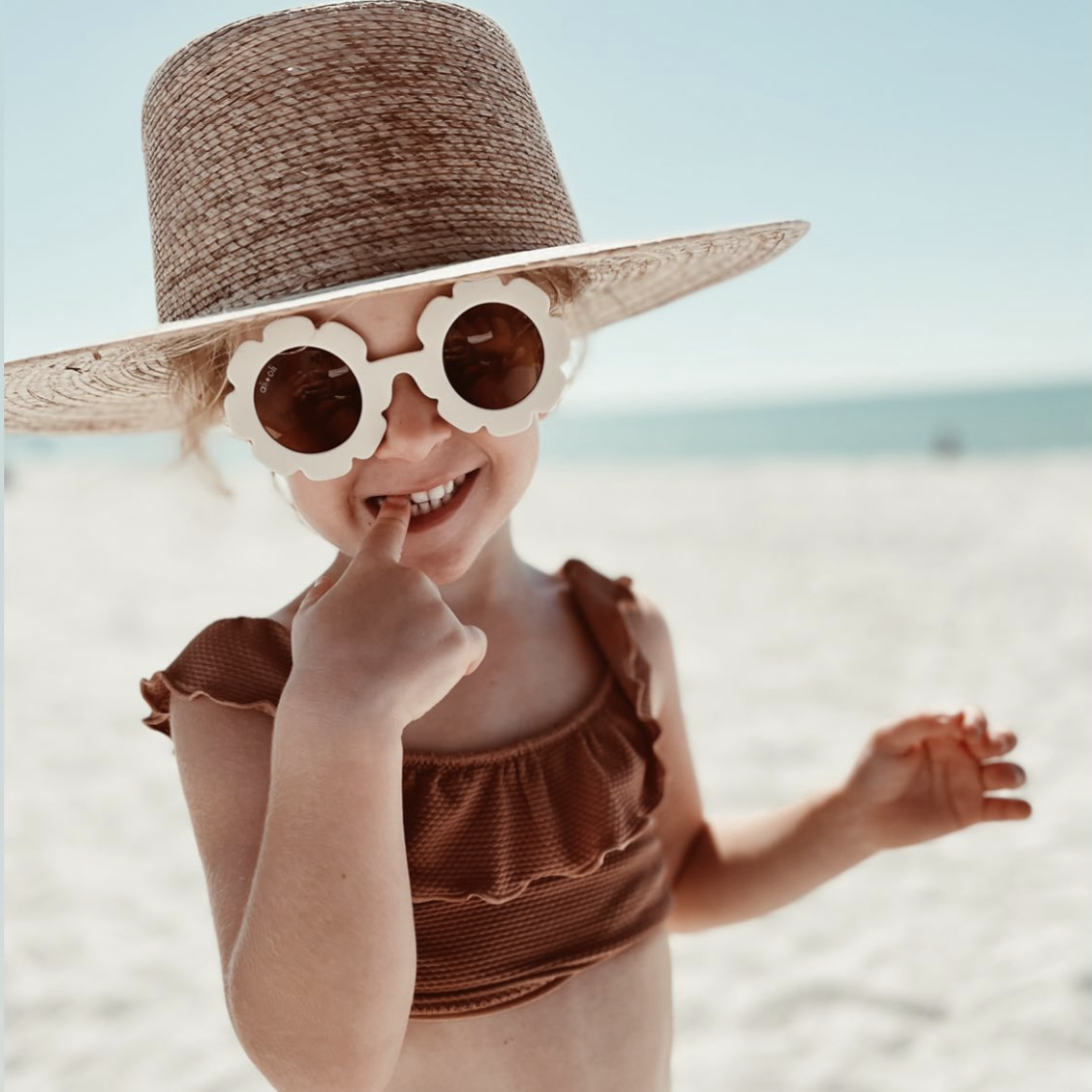 Flower Sunglasses | White