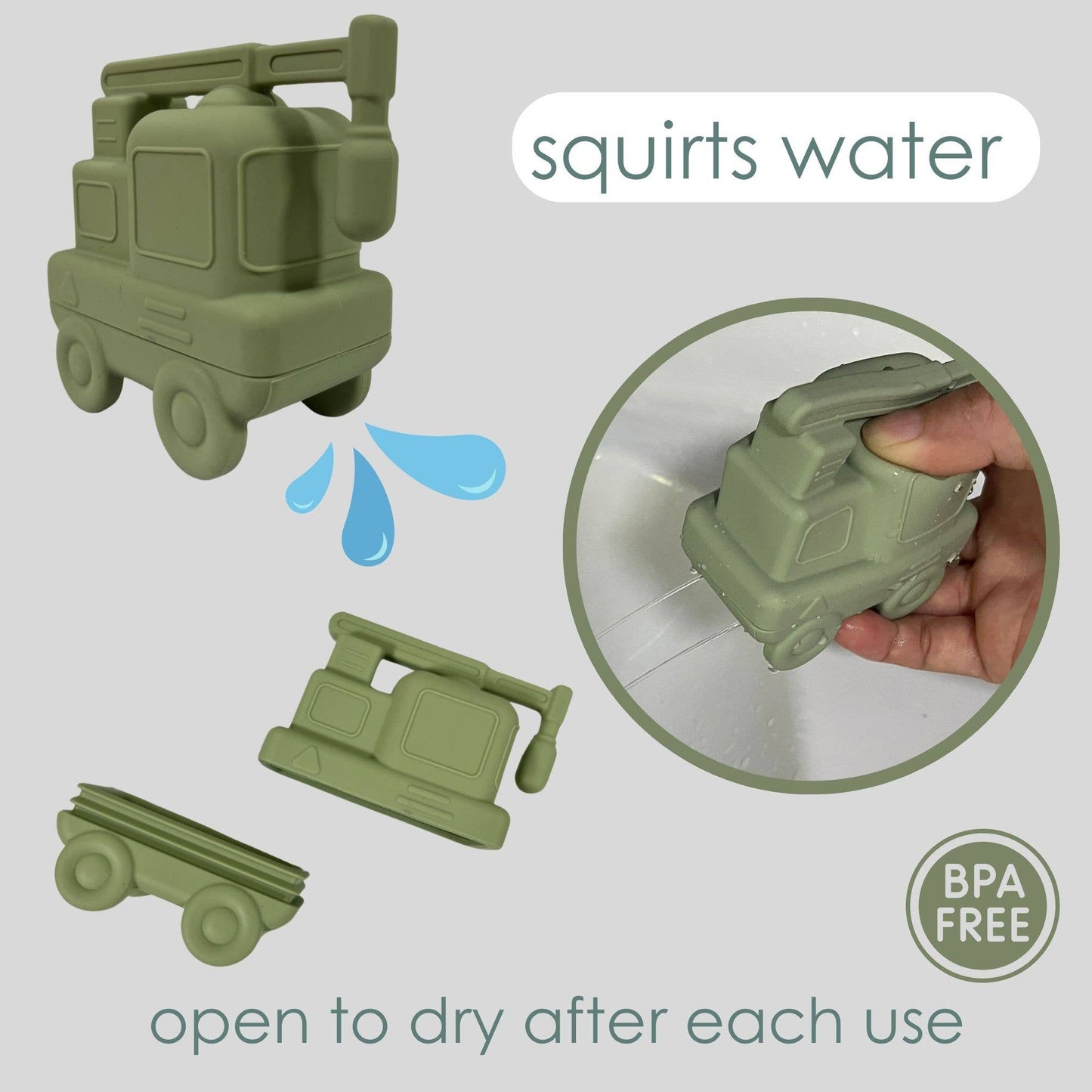 Construction Bath Toy Set of 3