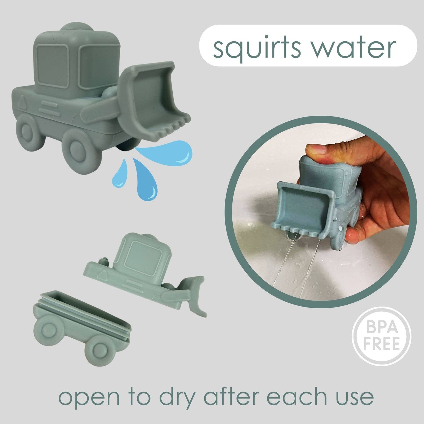 Construction Bath Toy Set of 3