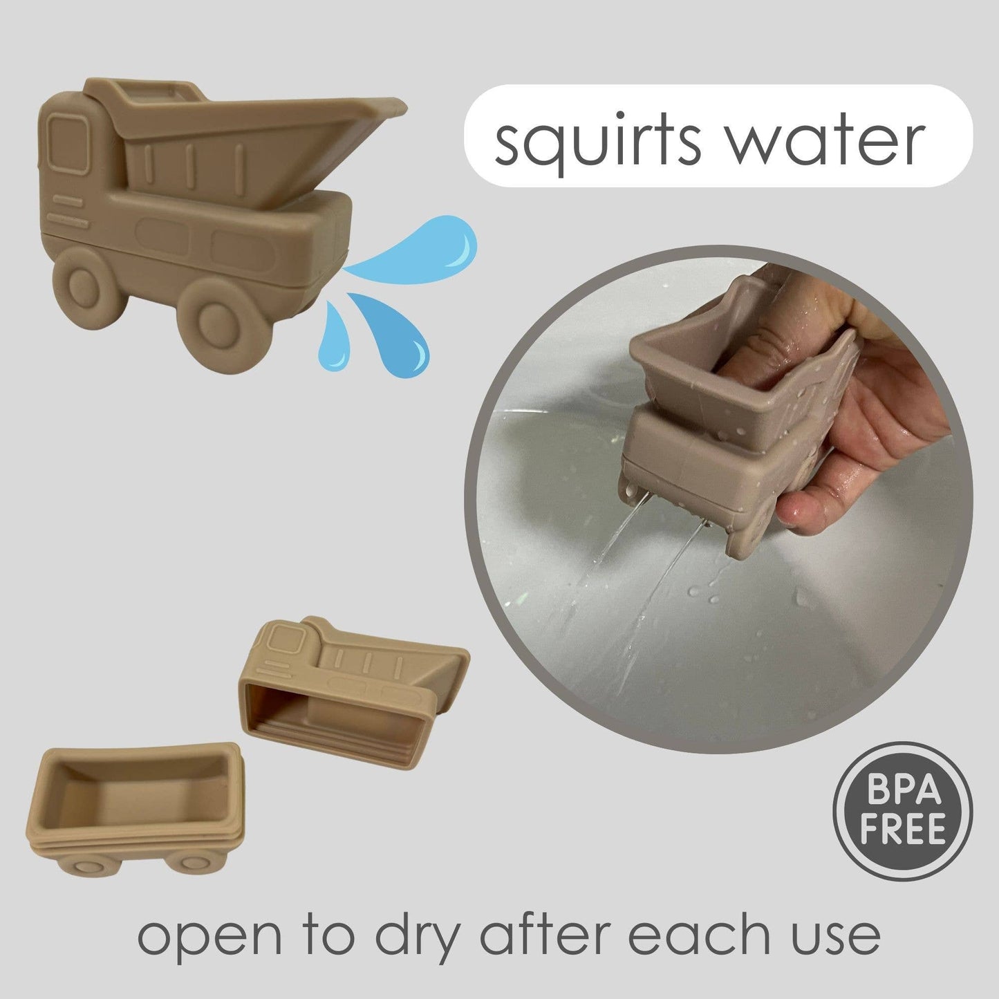 Construction Bath Toy Set of 3